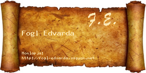 Fogl Edvarda névjegykártya